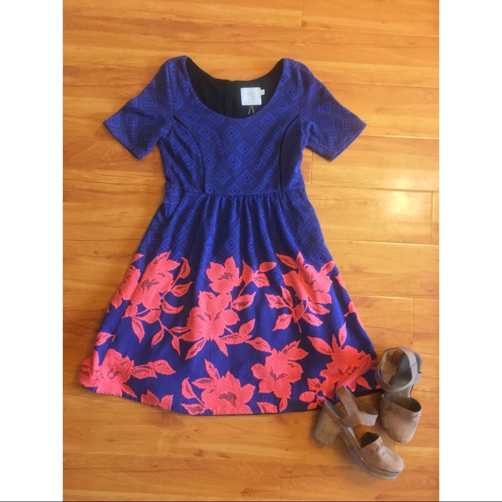 Anthropologie Floral Geometric Dress